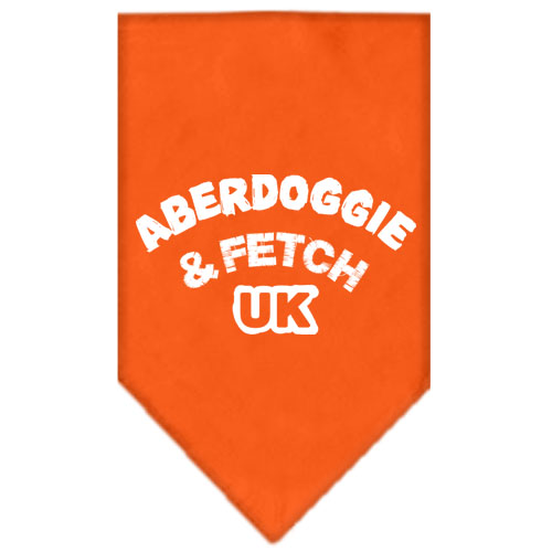 Aberdoggie UK Screen Print Bandana Orange Small